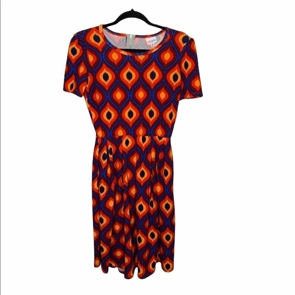 New Lularoe Womens Amelia Dress Small Fit N Flare